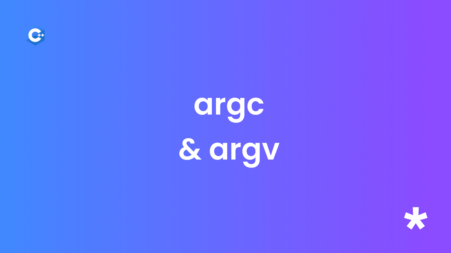 Comprendre argc et argv en C++