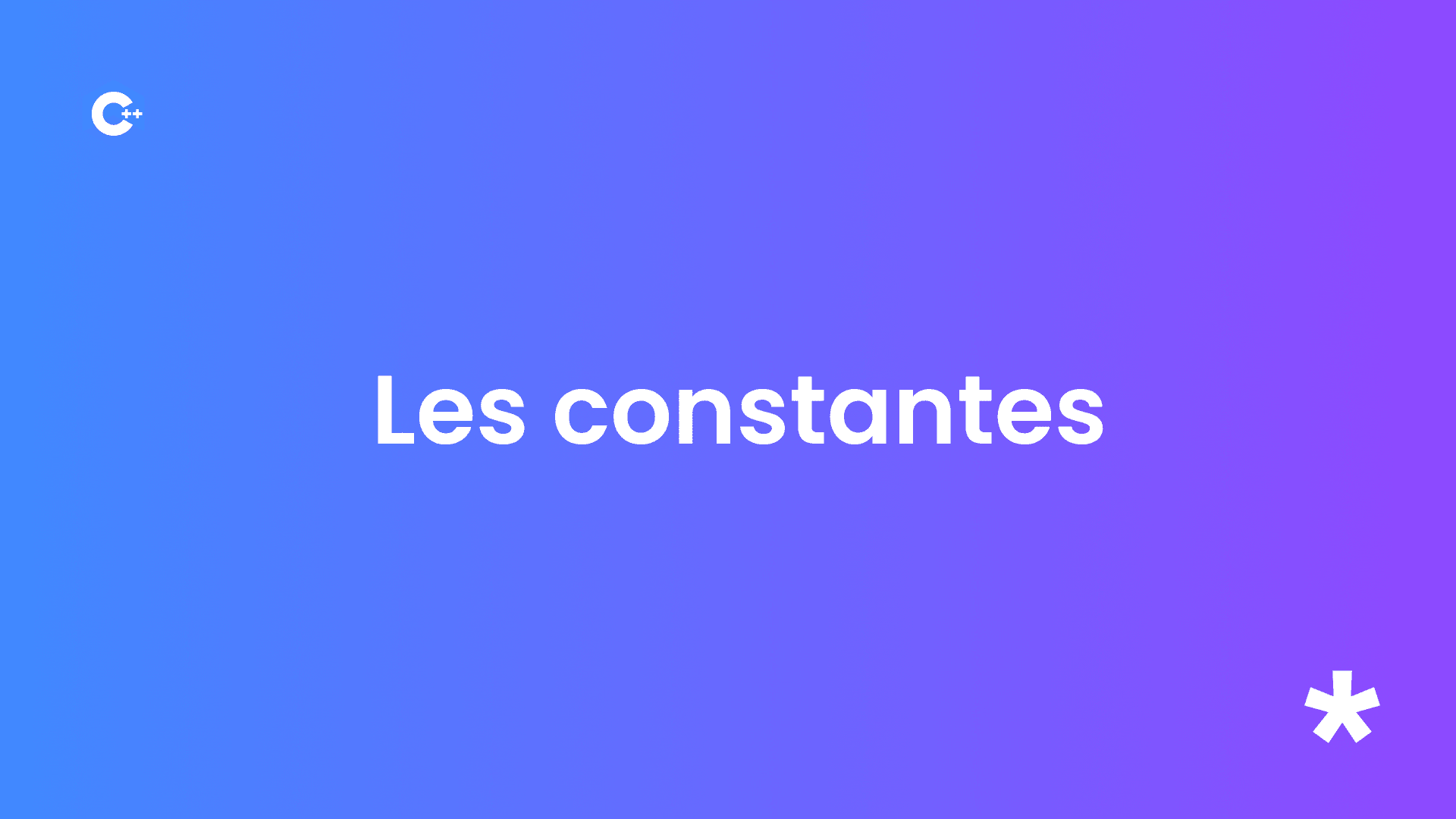 Le mot clé const en C++