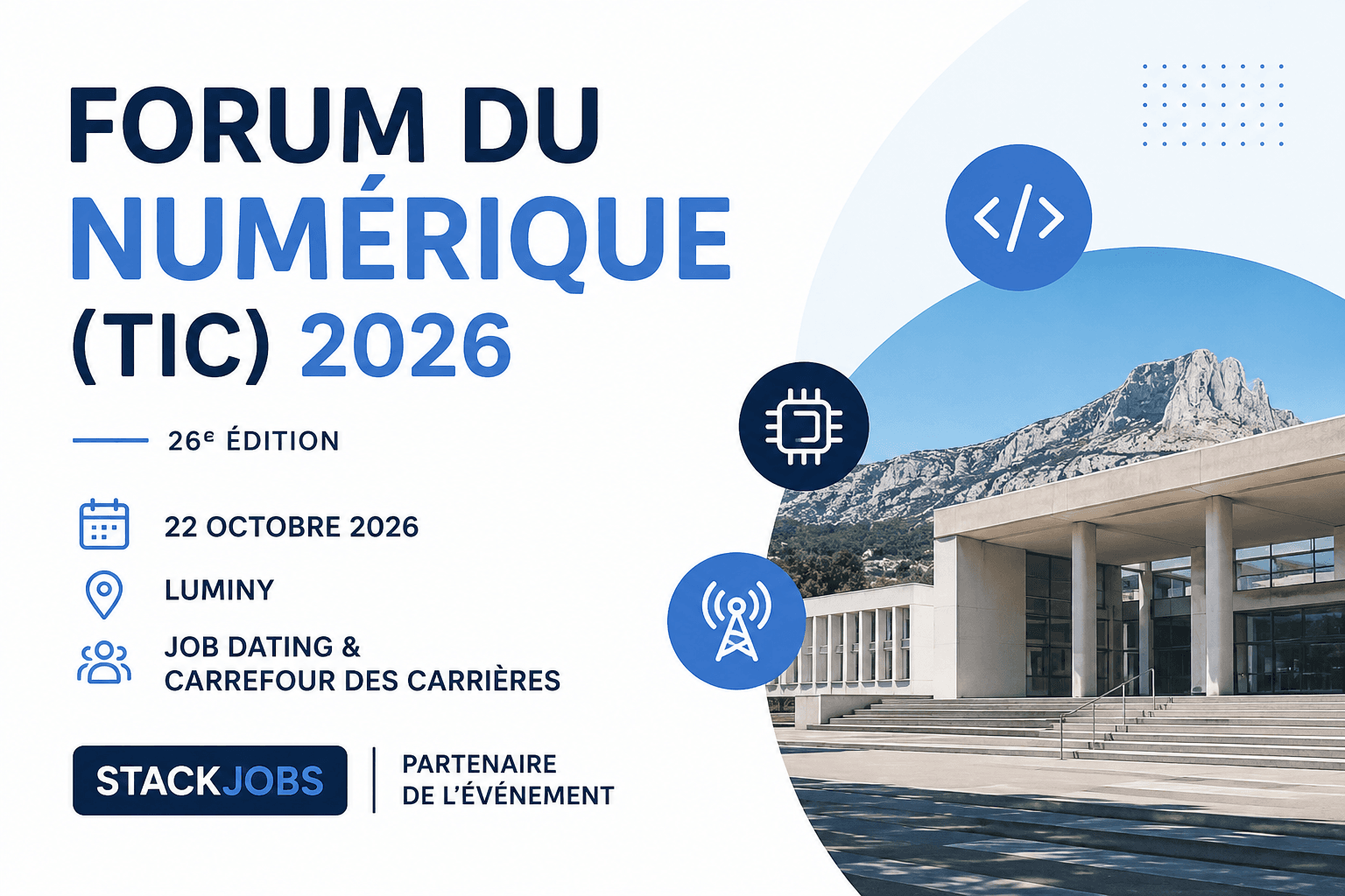 Forum du Numérique Luminy 2026 : StackJobs partenaire du recrutement IT