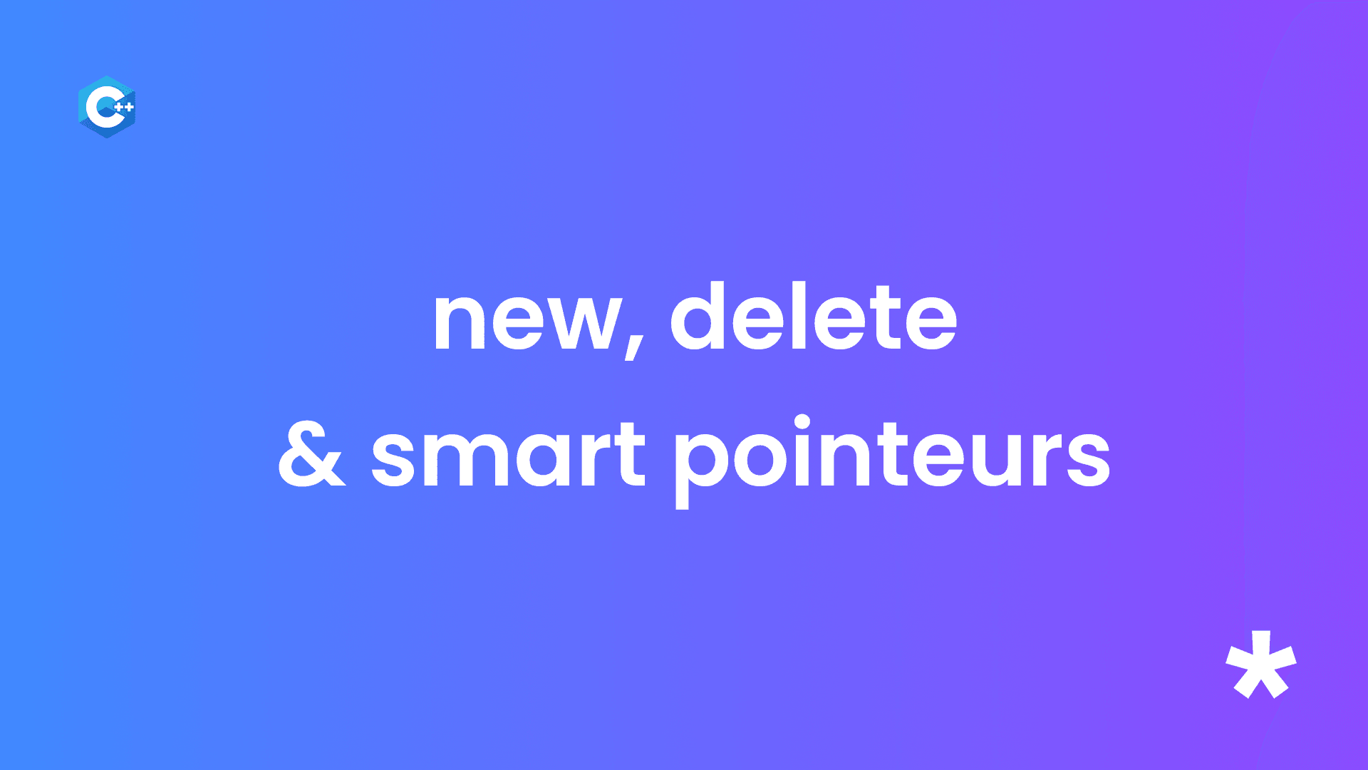Gestion de la mémoire dynamique en C++ : new, delete, et Smart Pointers